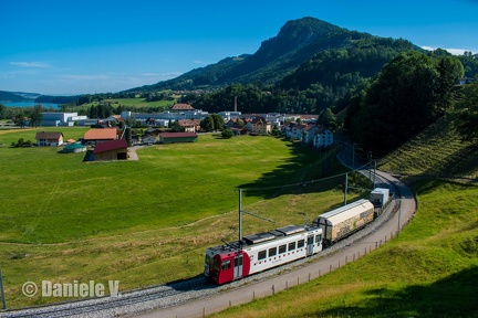 Be 4/4 124 avec train de marchandises